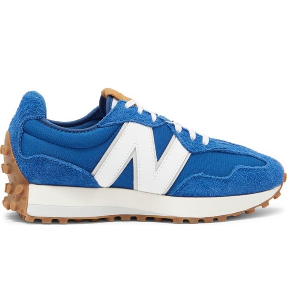 SOLD - Rare New Balance 327 Retro Sneaker Suede Atlantic Blue - Picture 4 of 7